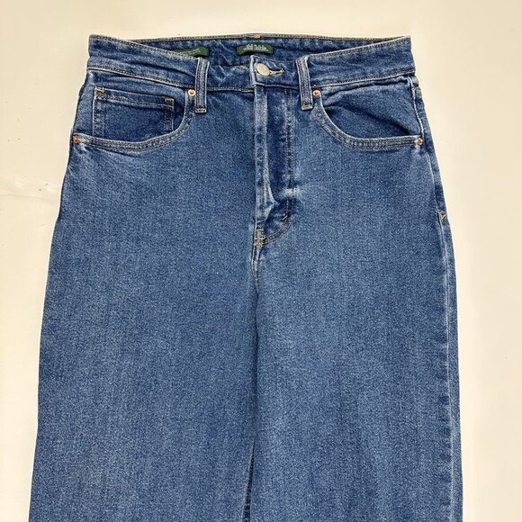 Wild Fable Highest Rise Straight Button Fly Women's size 8 Dark Blue Denim Jeans - Picture 2 of 5